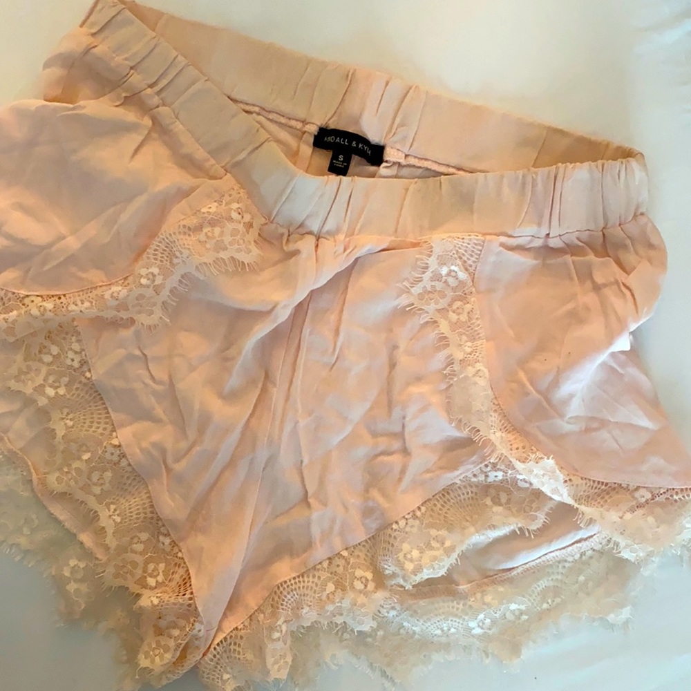 Laced Pale Pink Shorts